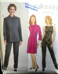 8837 LINED COATDRESS, JACKET,SHELL TOP,PANTS PATTERN 8-14